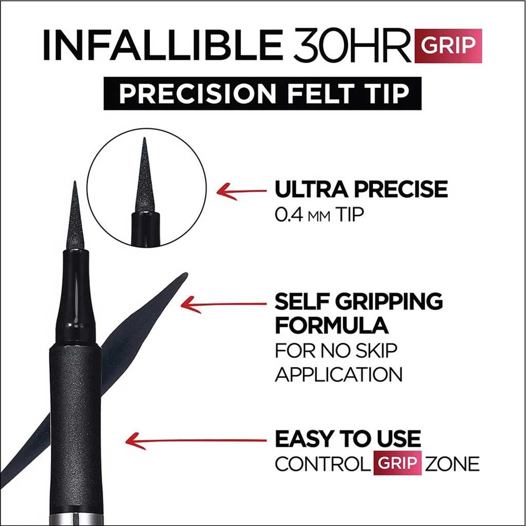 L'Oreal Paris Infallible Grip Precision Felt Eyeliner 01 - Black
