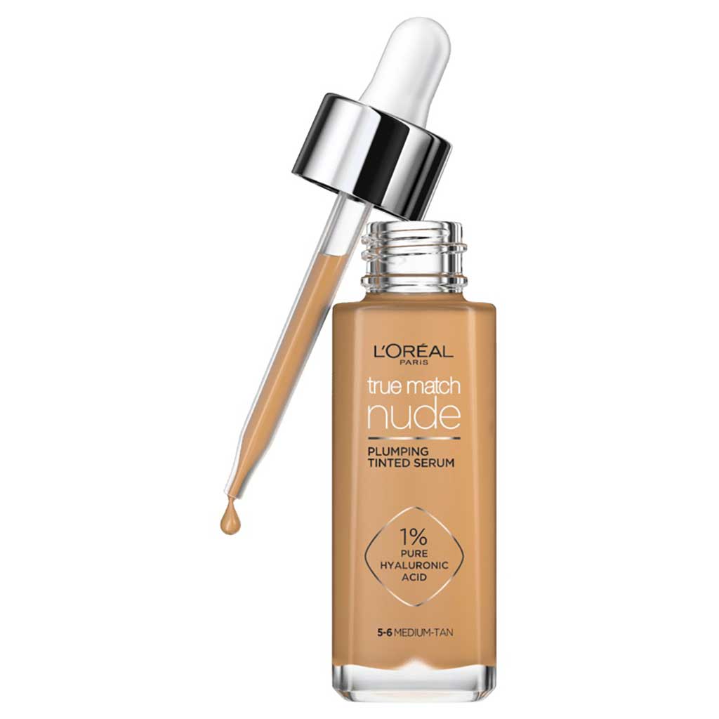 L'Oreal Paris True Match Nude Tinted Serum 30ml, Shade 5-6 Medium Tan