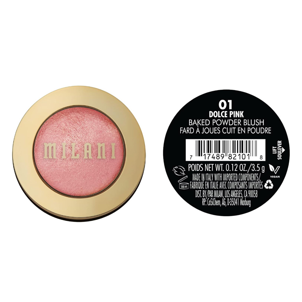 Milani Cosmetics Baked Powder Blush 01 - Dolce Pink 