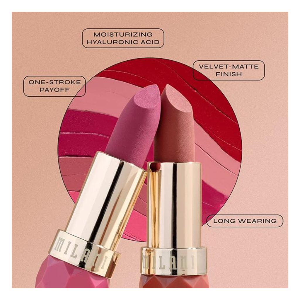 Milani Cosmetics Color Fetish Matte Lipstick, Reddish Brown - 440 Passion 