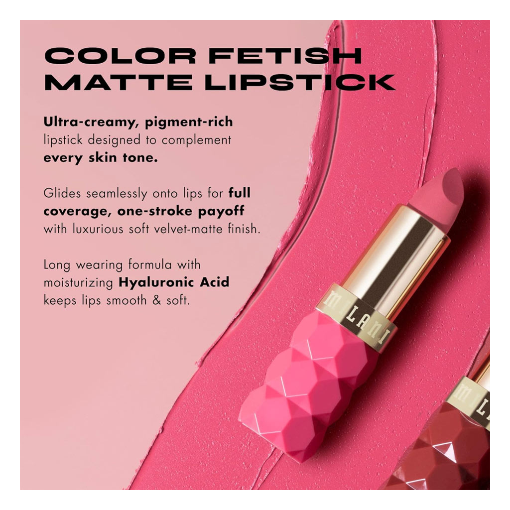 Milani Cosmetics Color Fetish Matte Lipstick, Reddish Brown - 440 Passion 