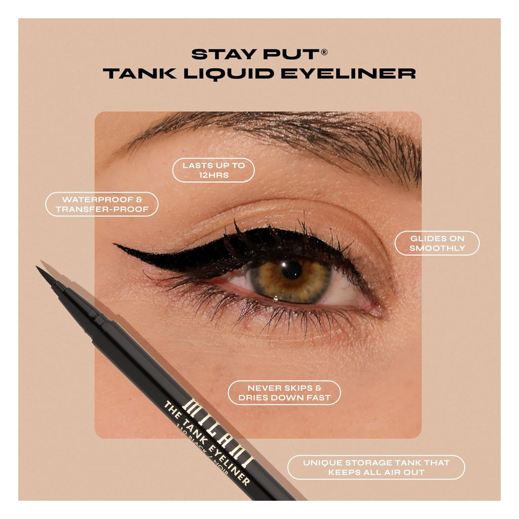 Milani Cosmetics Stay Put The Tank Liquid Eyeliner - 110 Black Noir