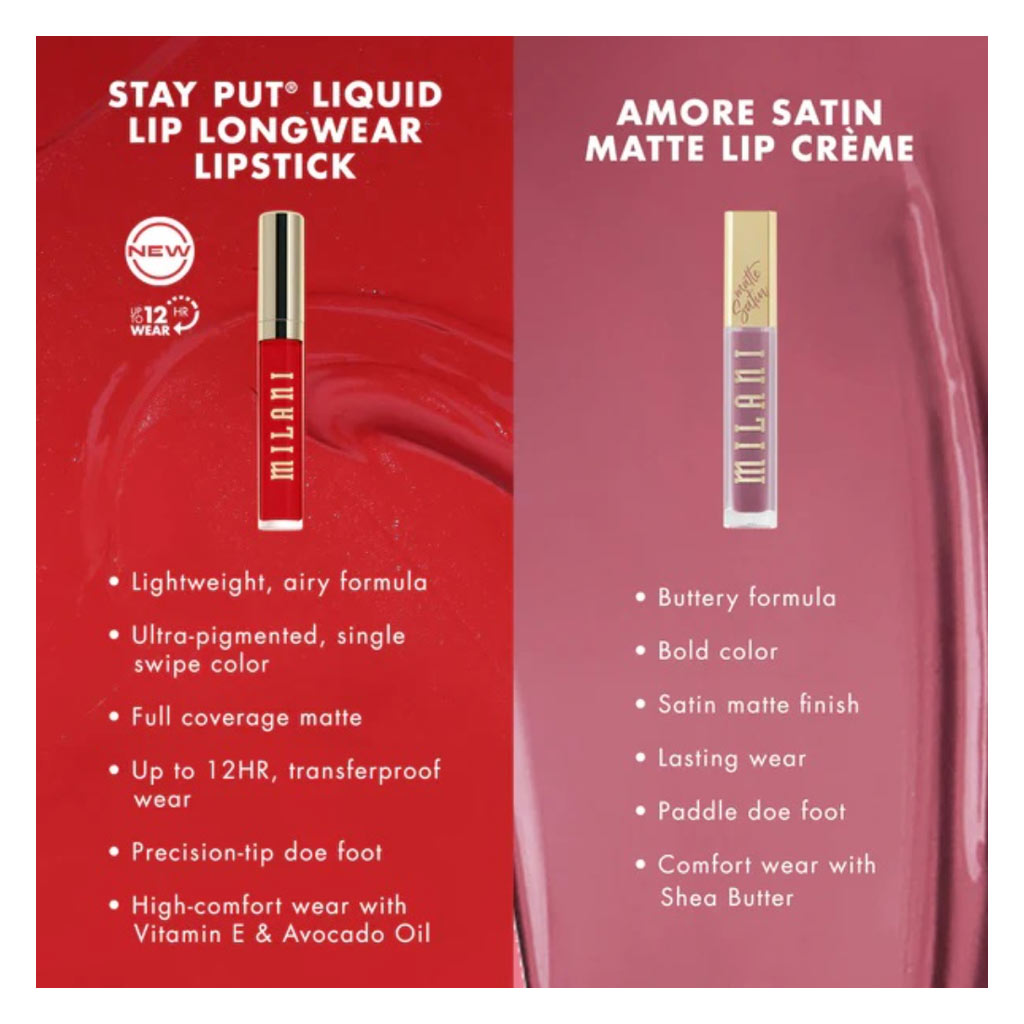 Milani Cosmetics Stay Put Liquid Lip Longwear Lipstick - Vibe