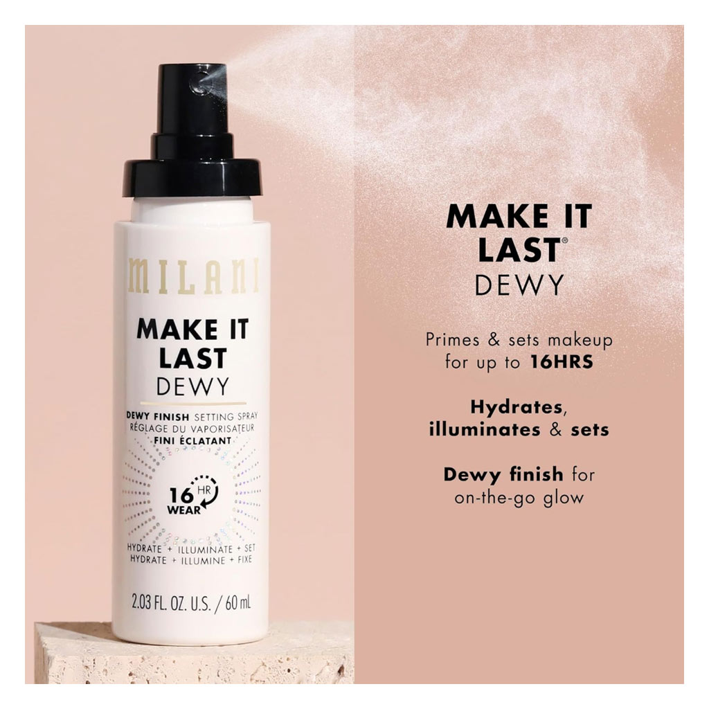 Milani Cosmetics Make It Last 04 Dewy Finish Make Up Setting Spray 60ml
