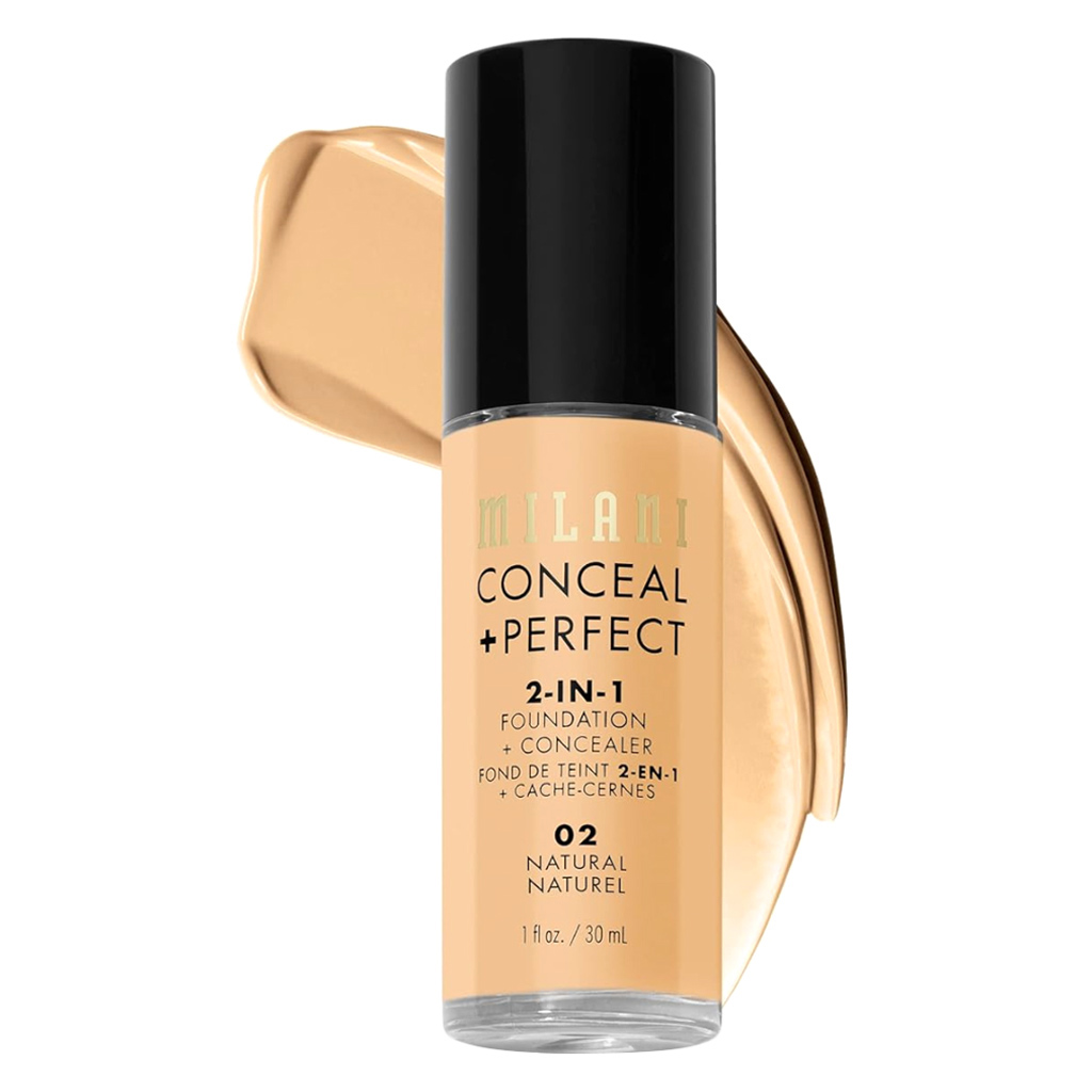 Milani Cosmetics Conceal + Perfect 2-In-1 Foundation & Concealer 30ml - 02 Natural