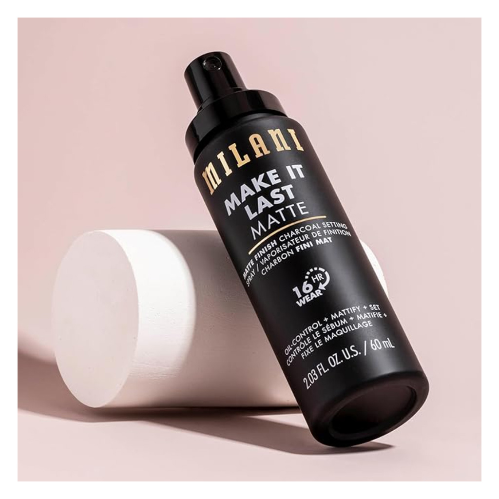 Milani Cosmetics Make It Last Matte Finish Make Up Setting Spray 60ml - Charcoal 