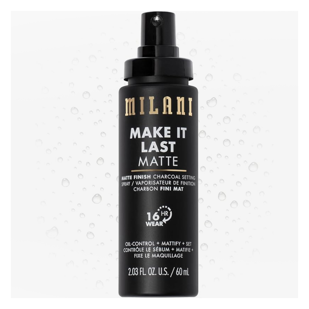 Milani Cosmetics Make It Last Matte Finish Make Up Setting Spray 60ml - Charcoal 
