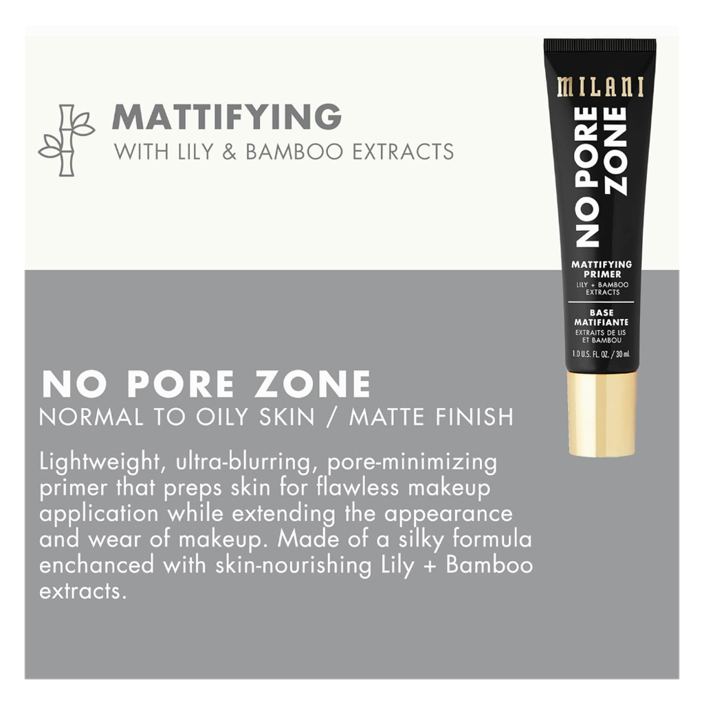 Milani Cosmetics No Pore Zone Mattifying Primer 30ml