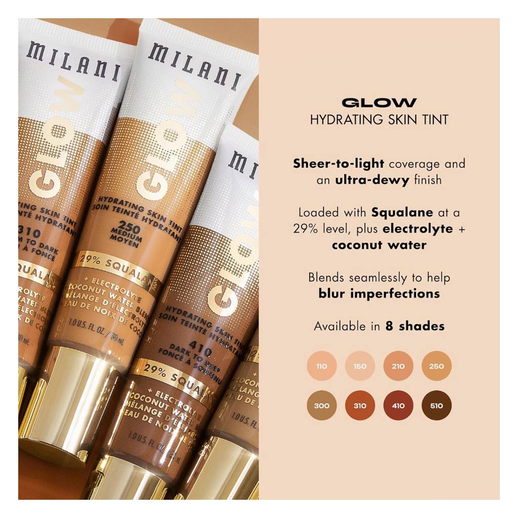 Milani Cosmetics Glow Hydrating Skin Tint 30ml - 210 Light To Medium 