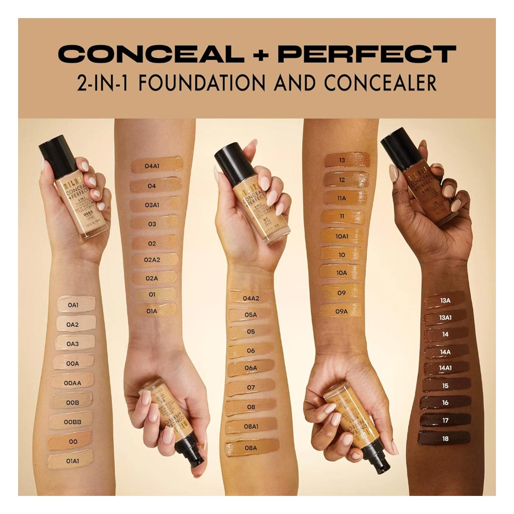 Milani Cosmetics Conceal + Perfect 2-In-1 Foundation & Concealer 30ml - 01 Creamy Vanilla 