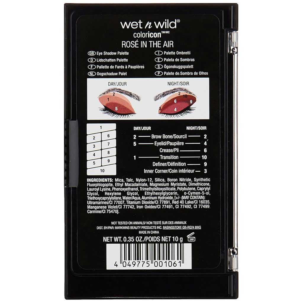 Wet n Wild Color Icon 10 Pan Eyeshadow Palette - Rose In The Air