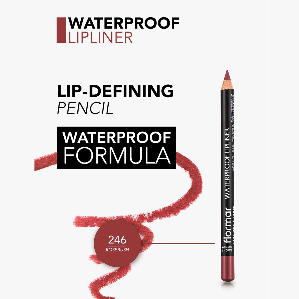 Flormar Waterproof Lipliner Pencil - Shade 246 Rose Bush