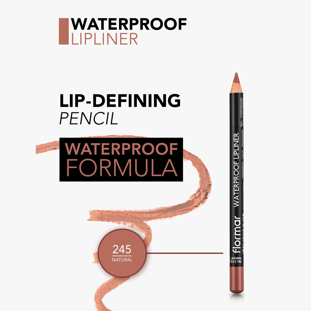 Flormar Waterproof Lipliner Pencil - Shade 245 Natural