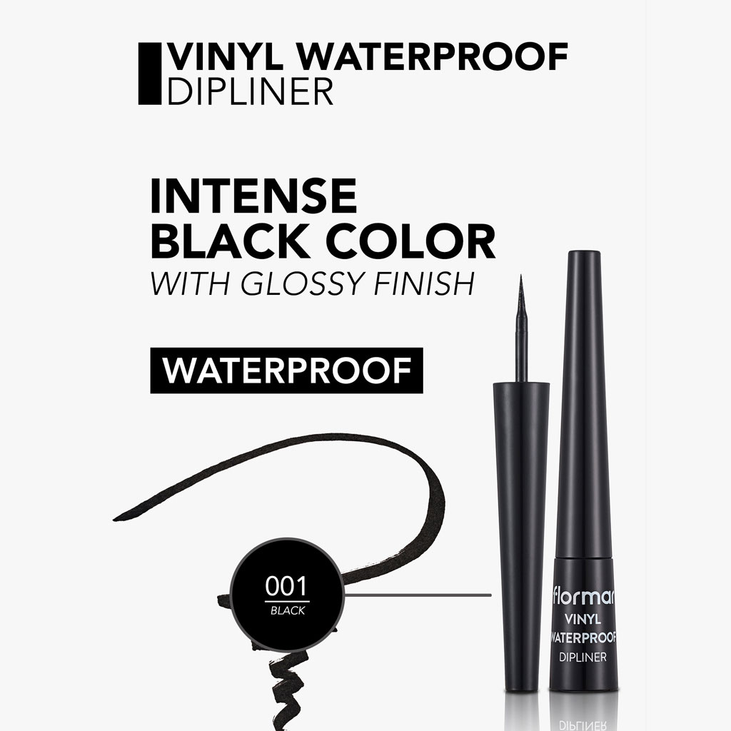Flormar Vinyl Waterproof Dipliner - 001 Black