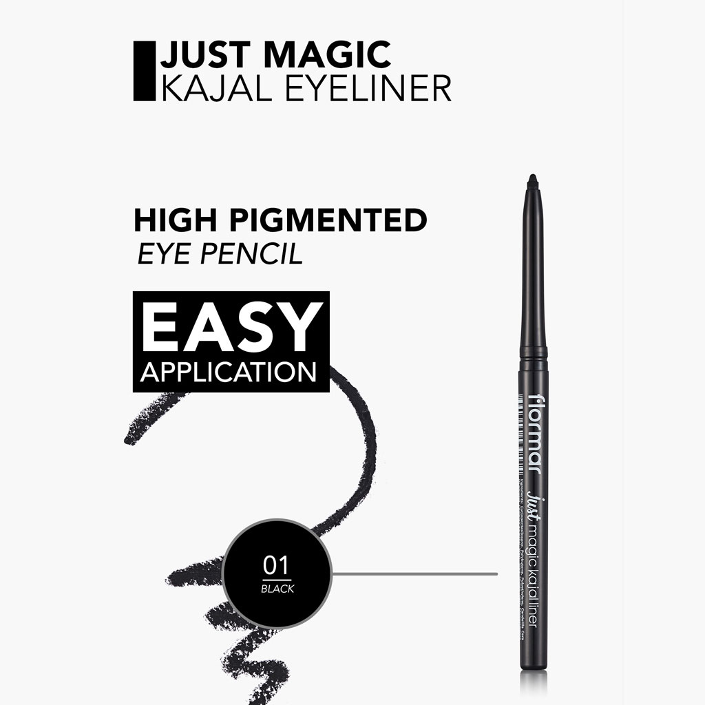 Flormar Just Magic Kajal Liner - 01 Black