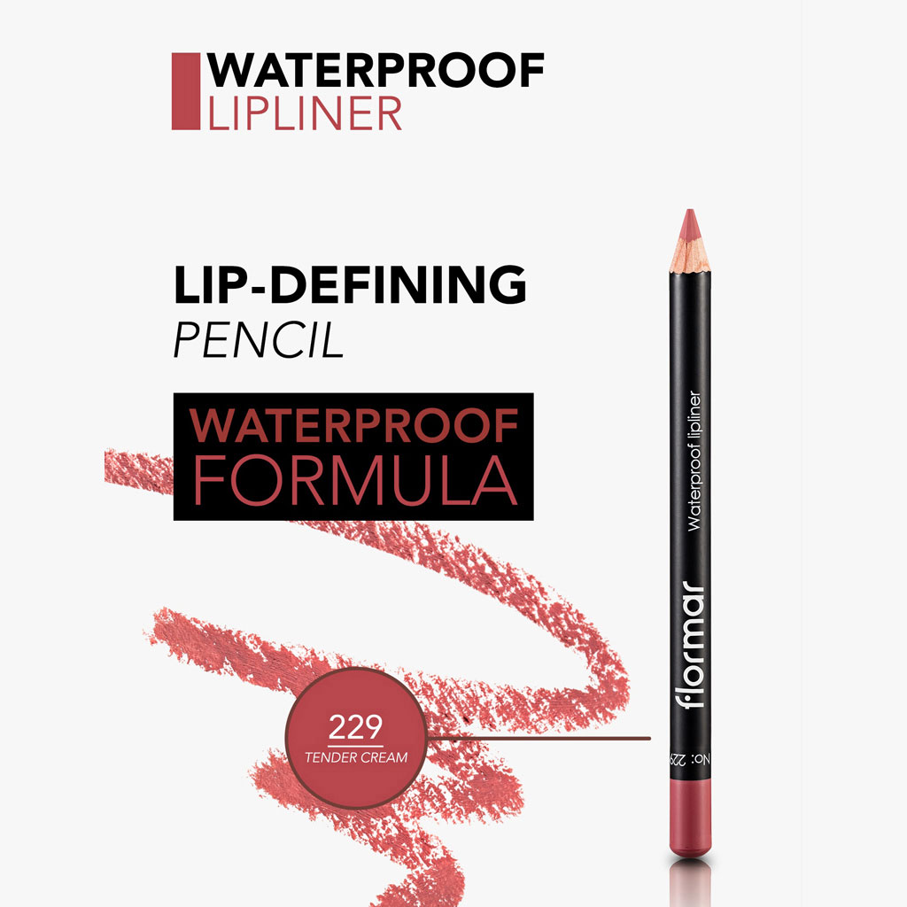 Flormar Waterproof Lipliner Pencil - Shade 229 Tender Cream