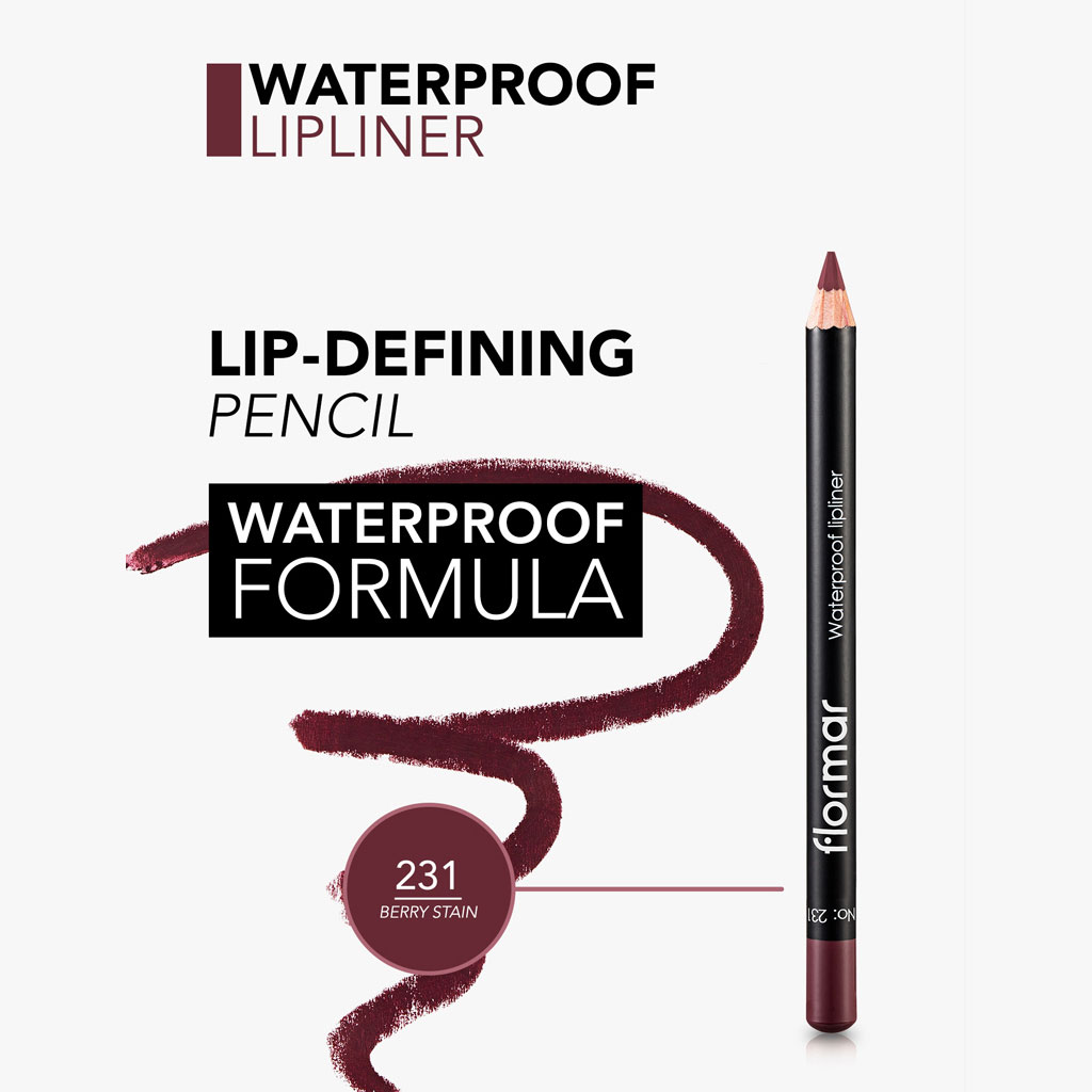 Flormar Lipliner Pencil - Shade 231 Berry Stain
