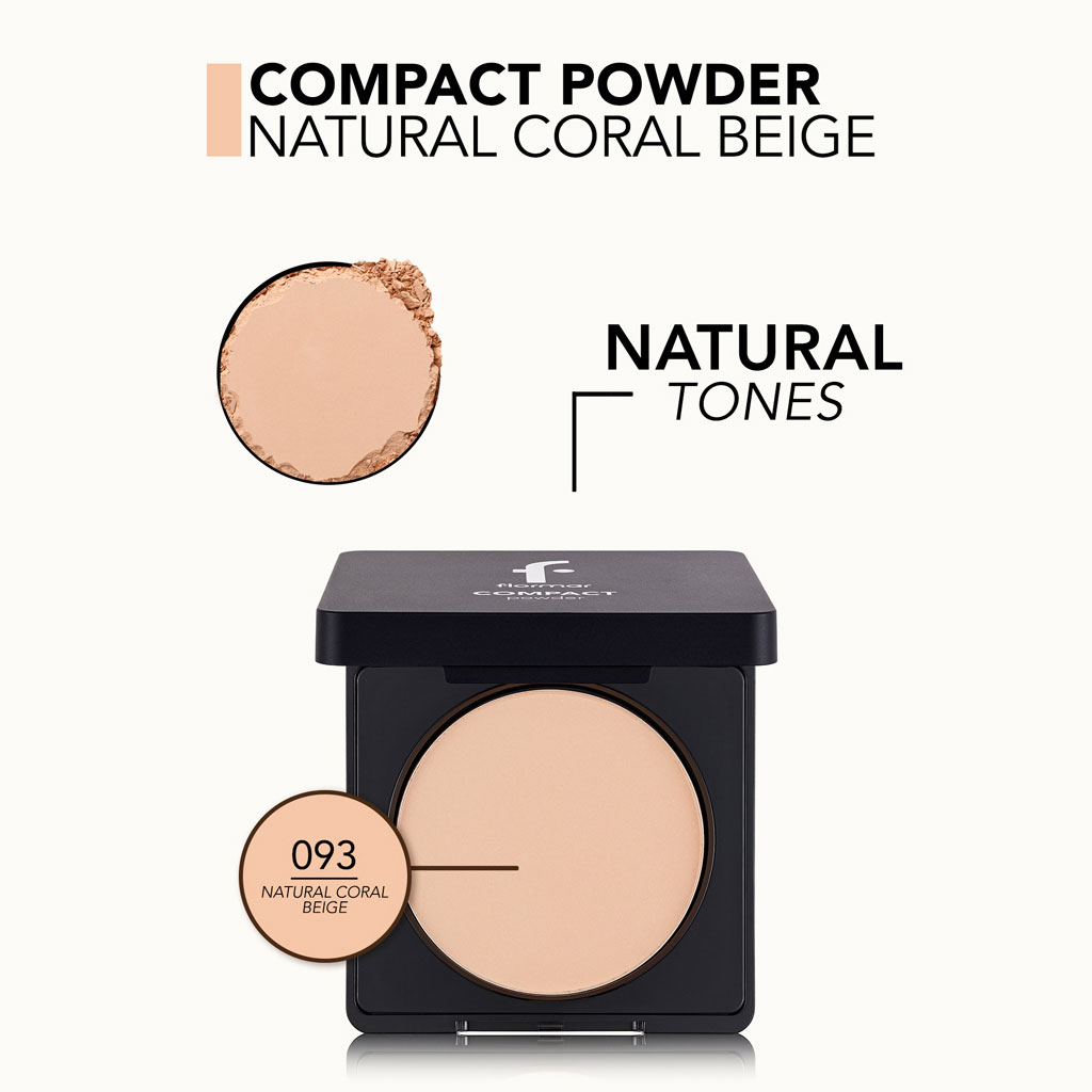Flormar Compact Powder - Shade 093 Natural Coral Beige
