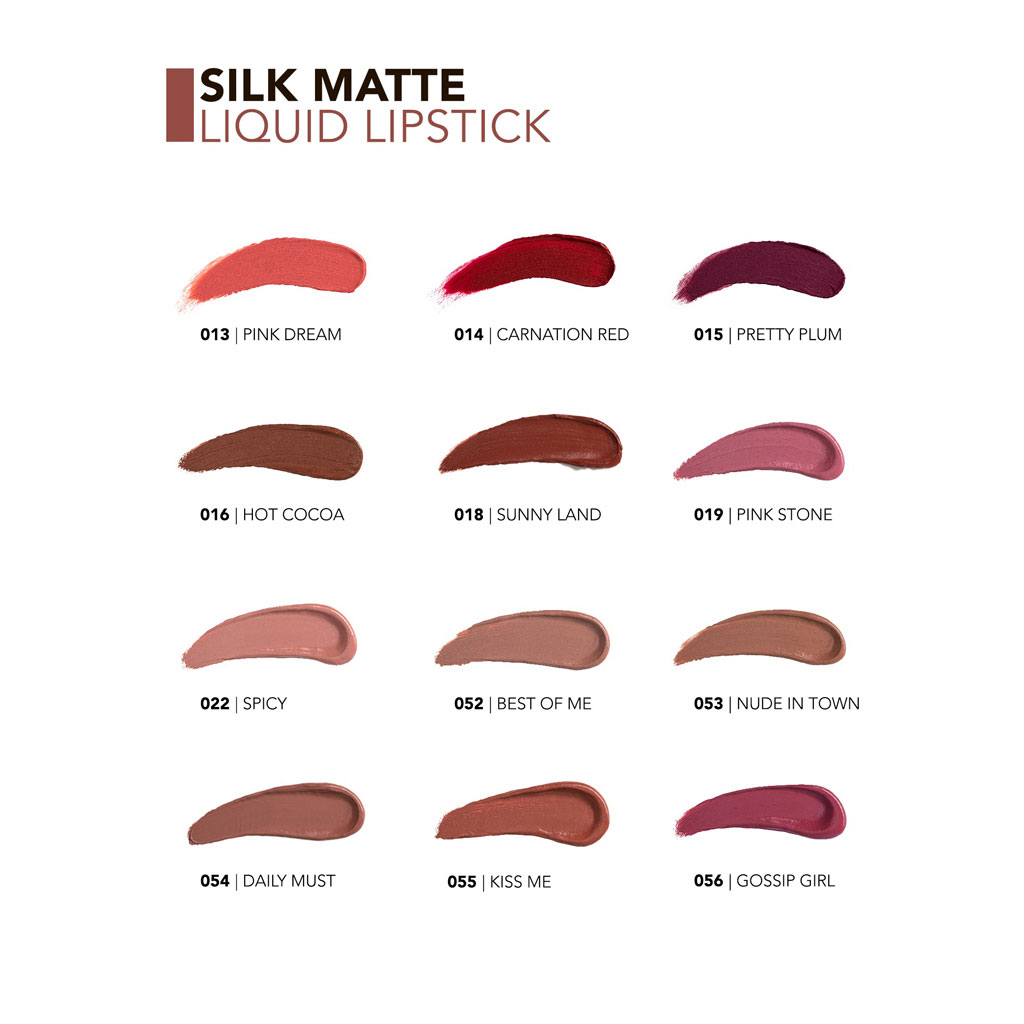 Flormar Silk Matte Liquid Lipstick - Shade 055 Kiss Me