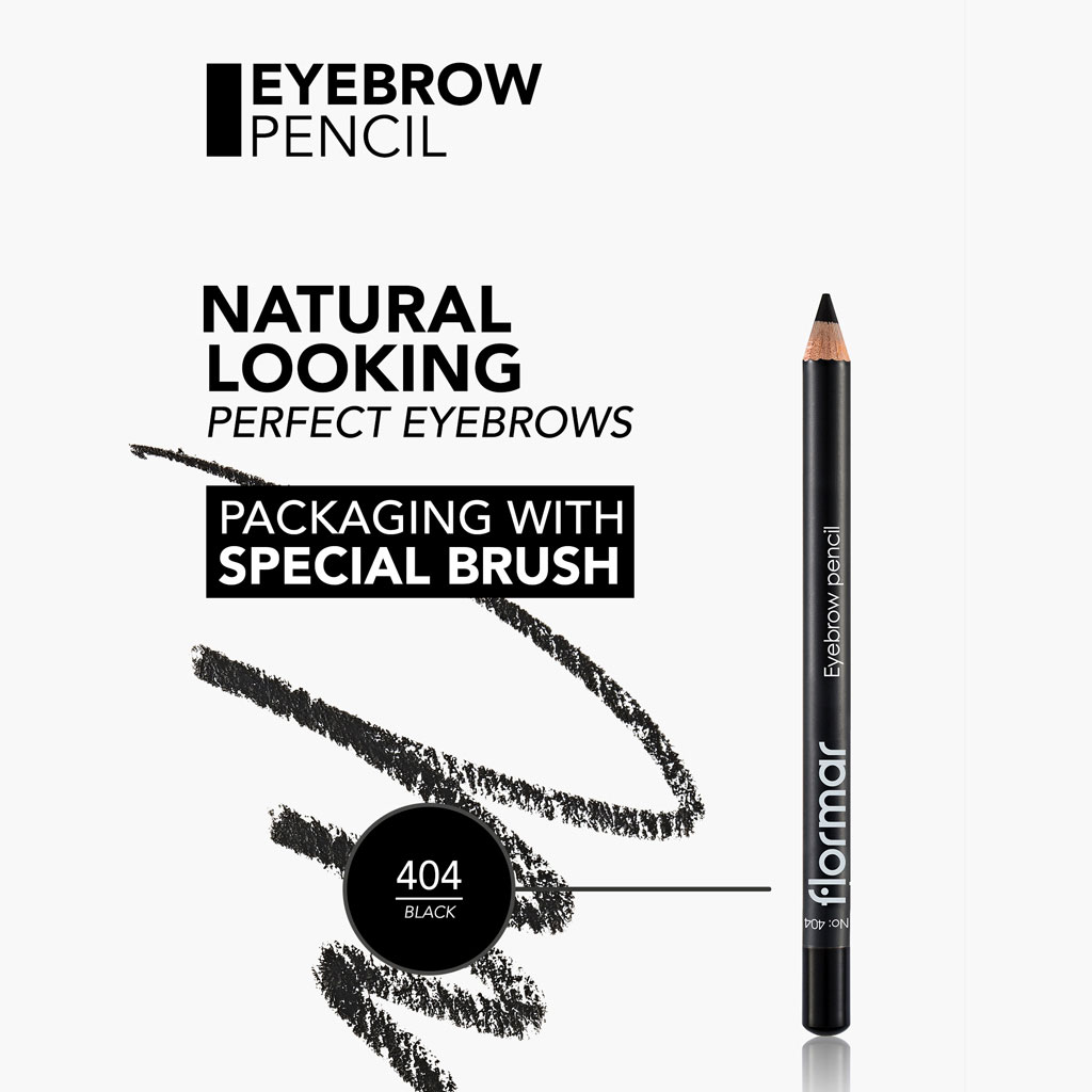 Flormar Eyebrow Pencil - 404 Black