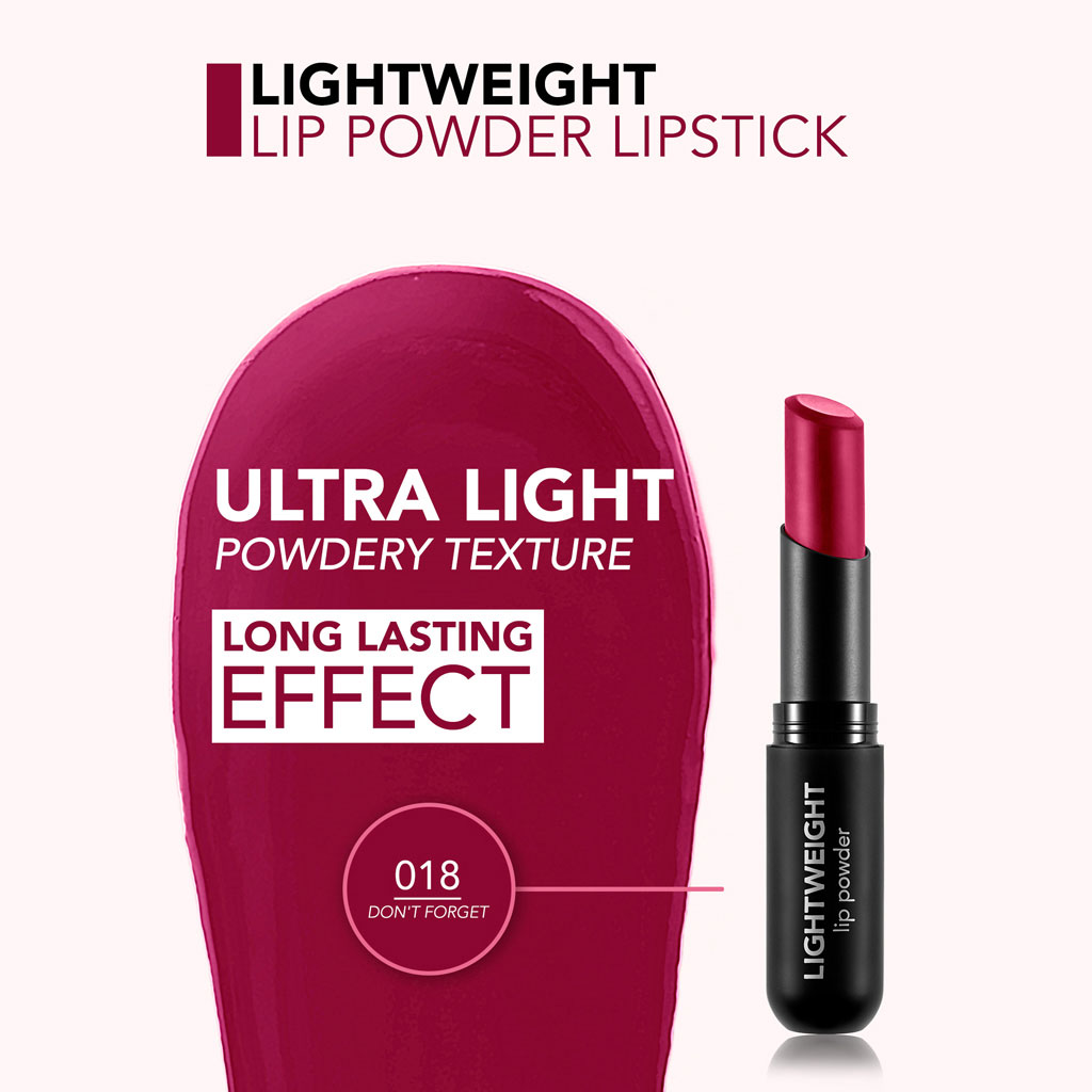 Flormar Lightweight Matte Lip Powder Lipstick - Shade 018 Don'T Forget