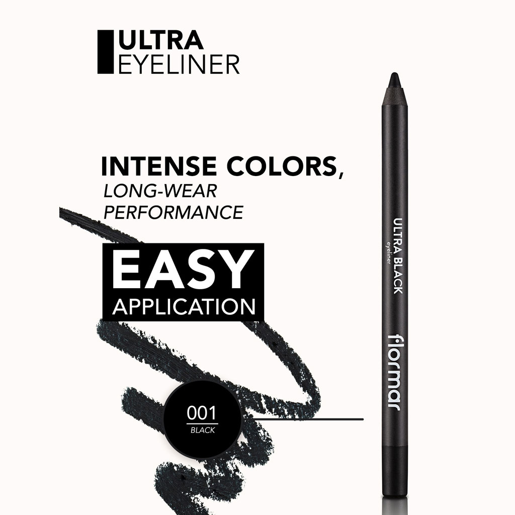 Flormar Ultra Eyeliner - 001 Black