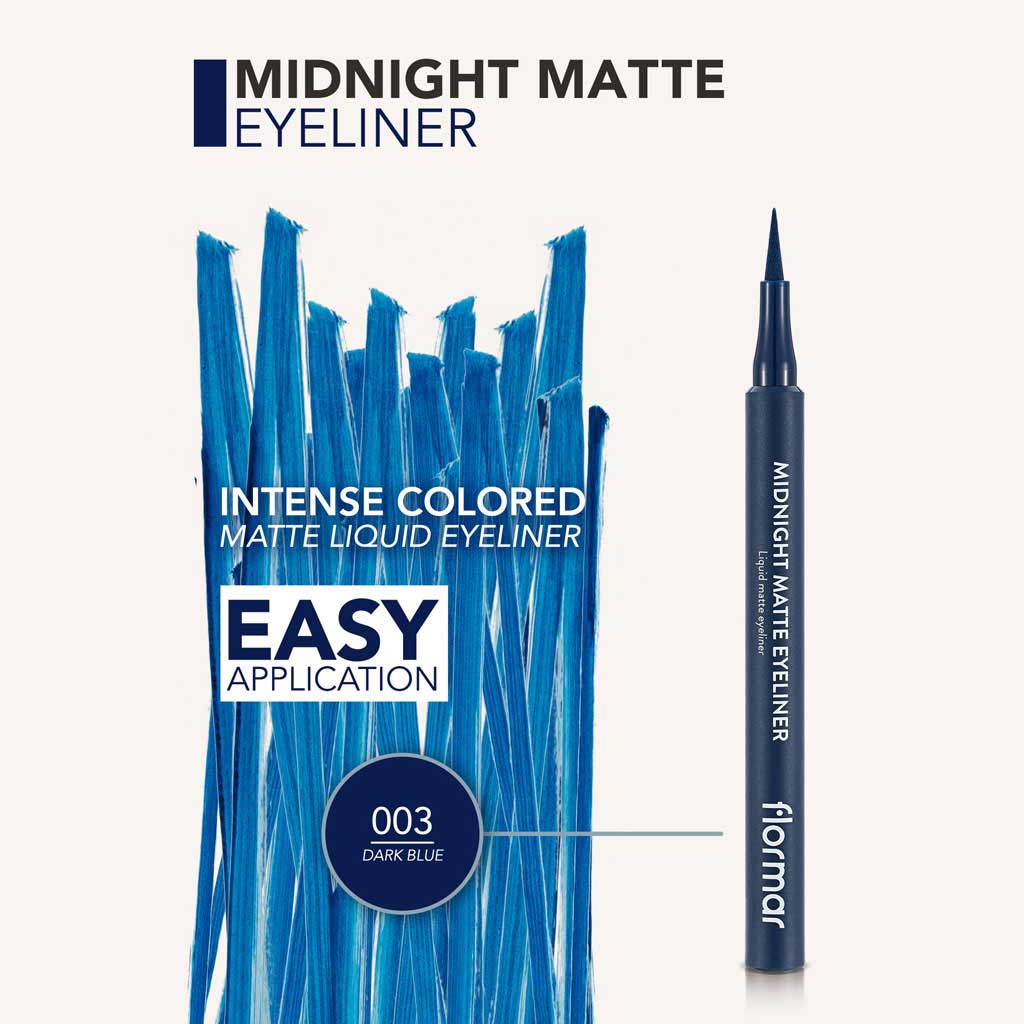 Flormar Liquid Midnight Matte Eyeliner - 003 Dark Blue