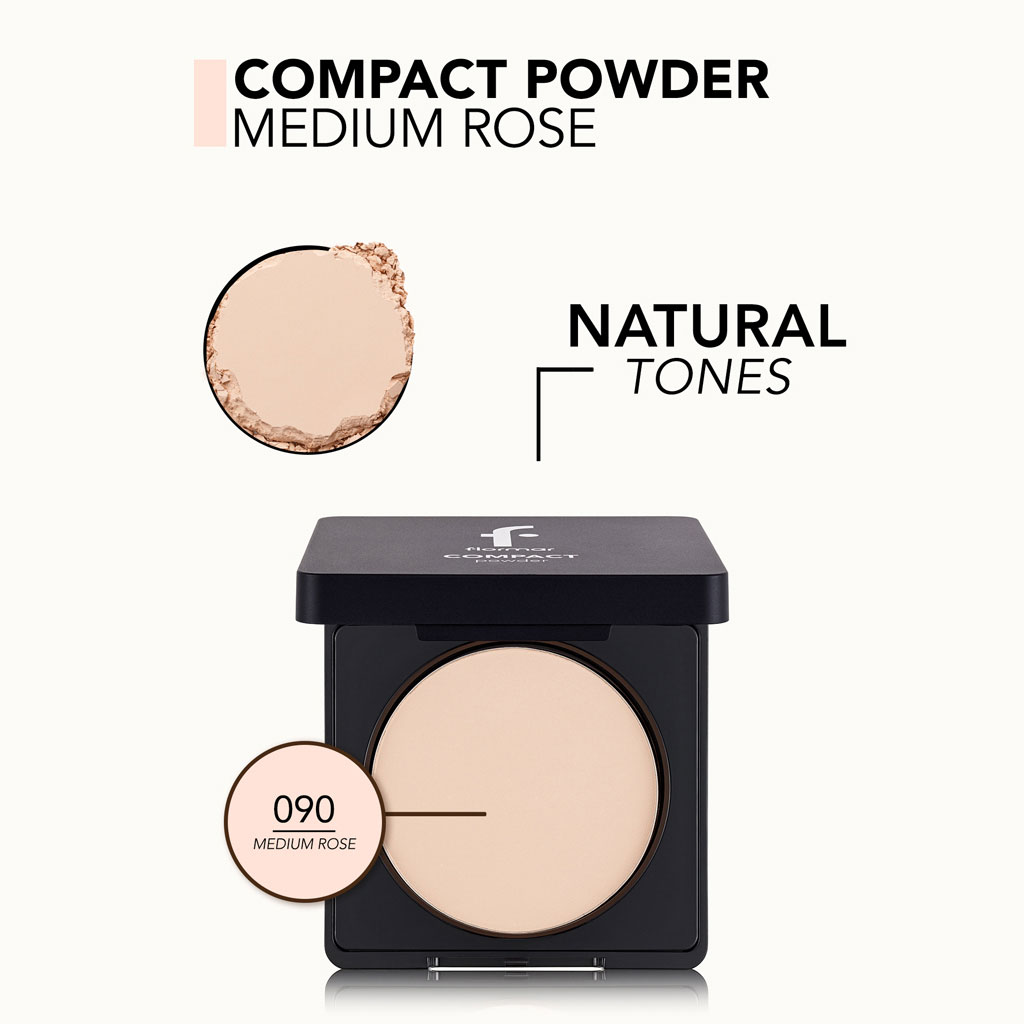 Flormar Compact Powder - Shade 090 Medium Rose