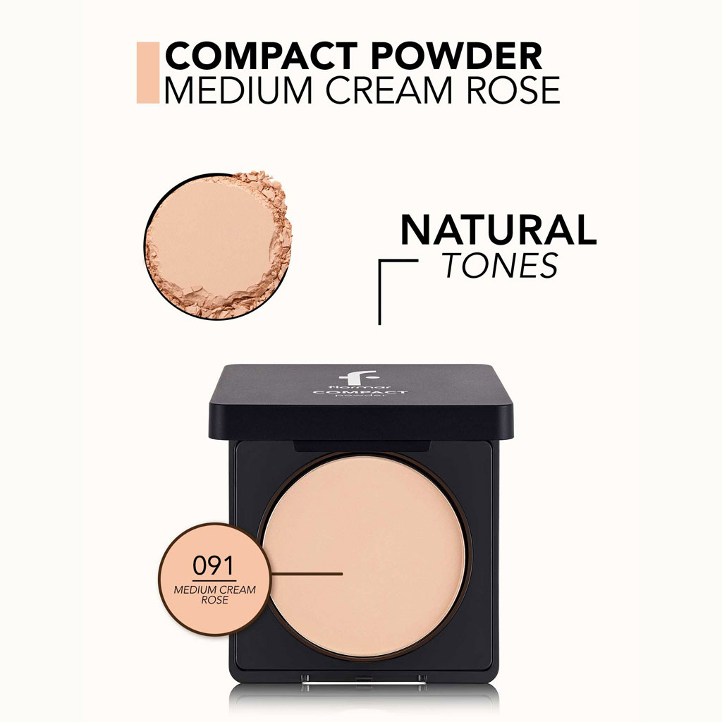 Flormar Compact Powder - Shade 091 Medium Cream Rose