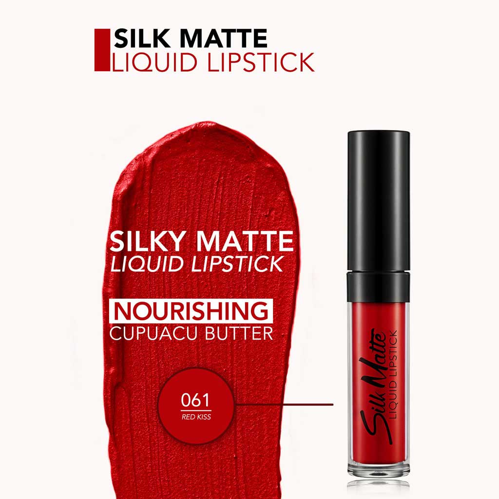 Flormar Silk Matte Liquid Lipstick - Shade 061 Red Kiss