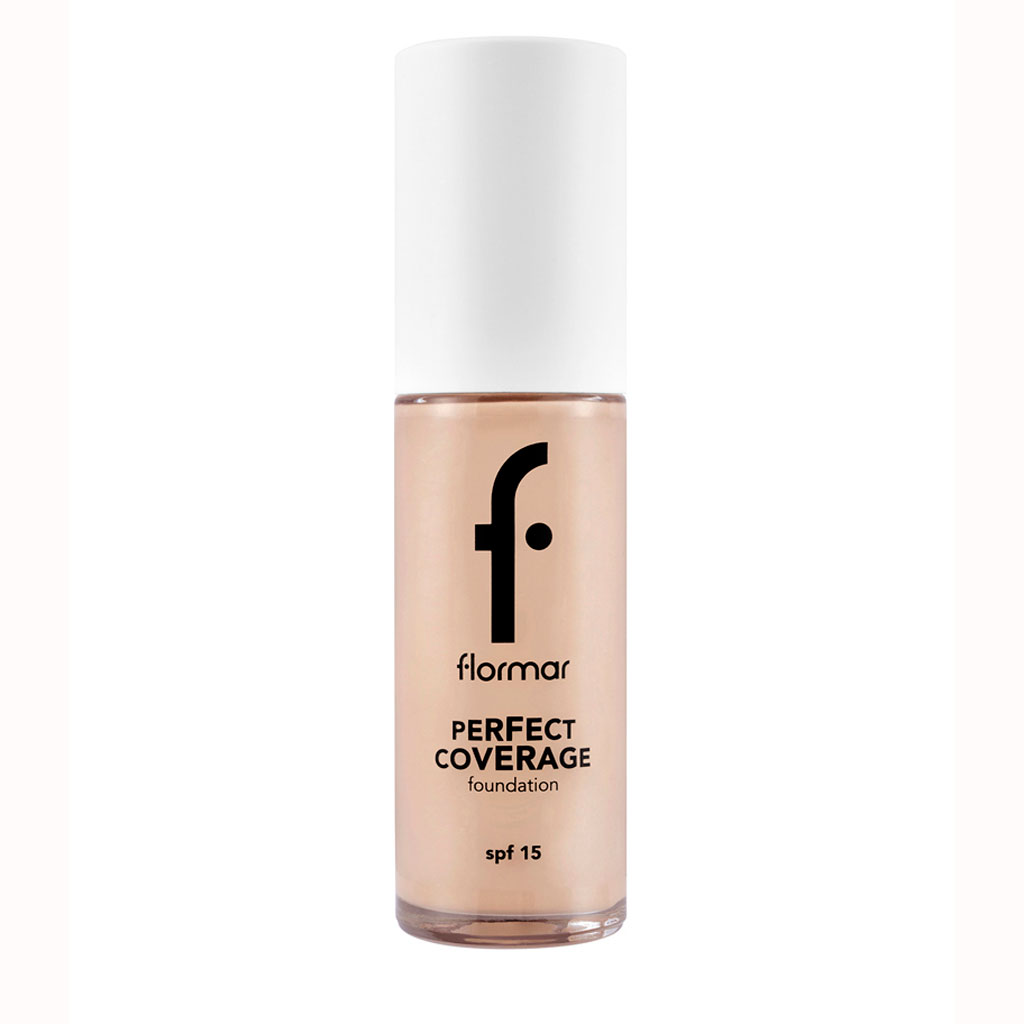 Flormar Perfect Coverage Foundation SPF15 30g - Shade 105 Porcelain Ivory