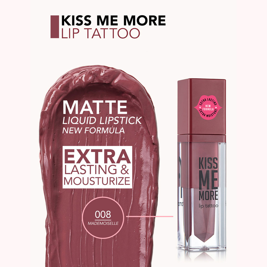 Flormar Matte Liquid Lipstick - Kiss Me More Lip Tattoo 008 Mademoiselle
