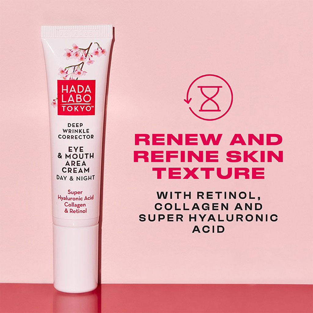 Hada Labo Tokyo Deep Wrinkle Corrector Eye & Mouth Area Cream 15ml