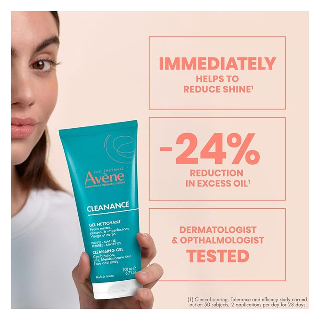 Avene Cleanance Soapless Cleanser Gel 200ml - PROMO PACK