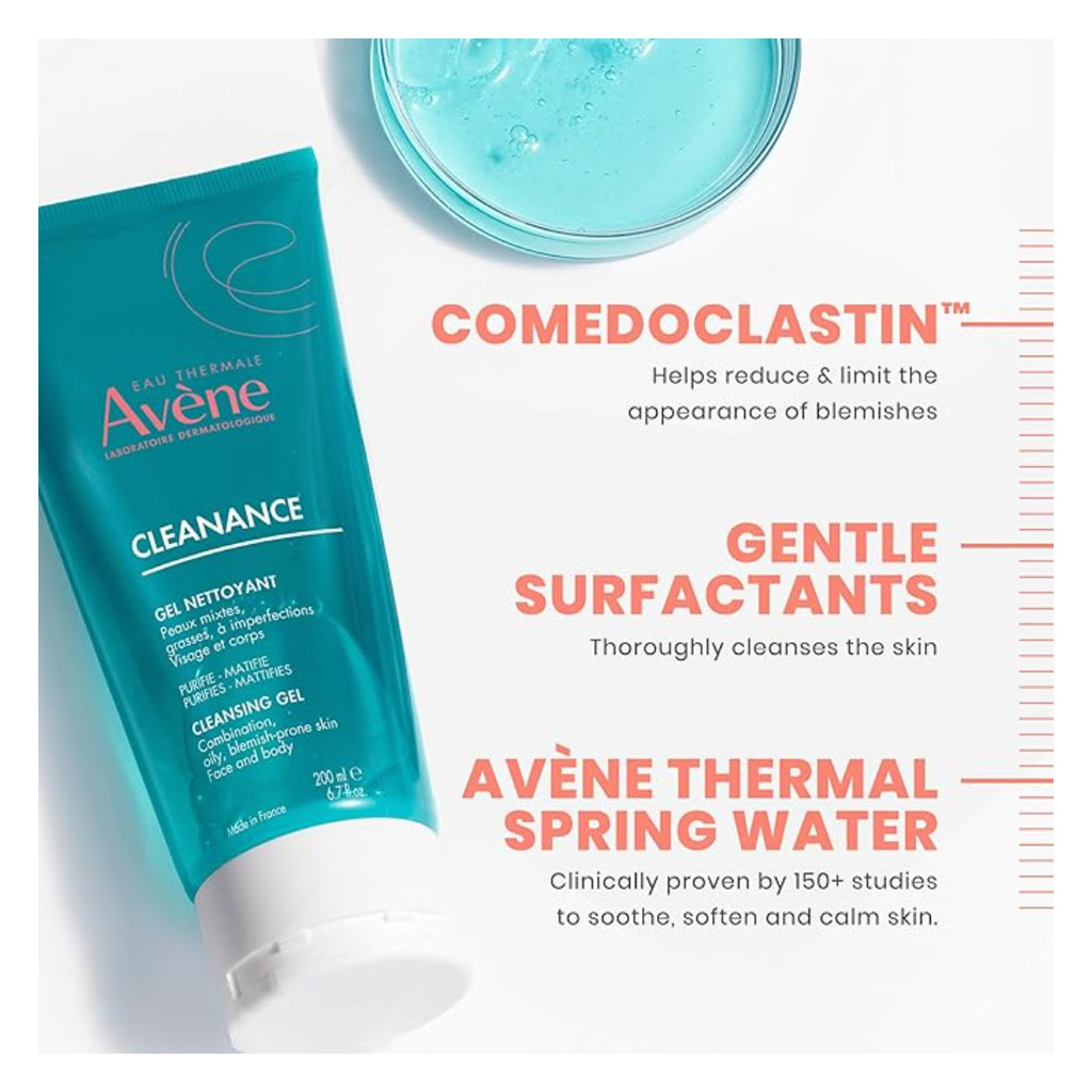 Avene Cleanance Soapless Cleanser Gel 200ml - PROMO PACK