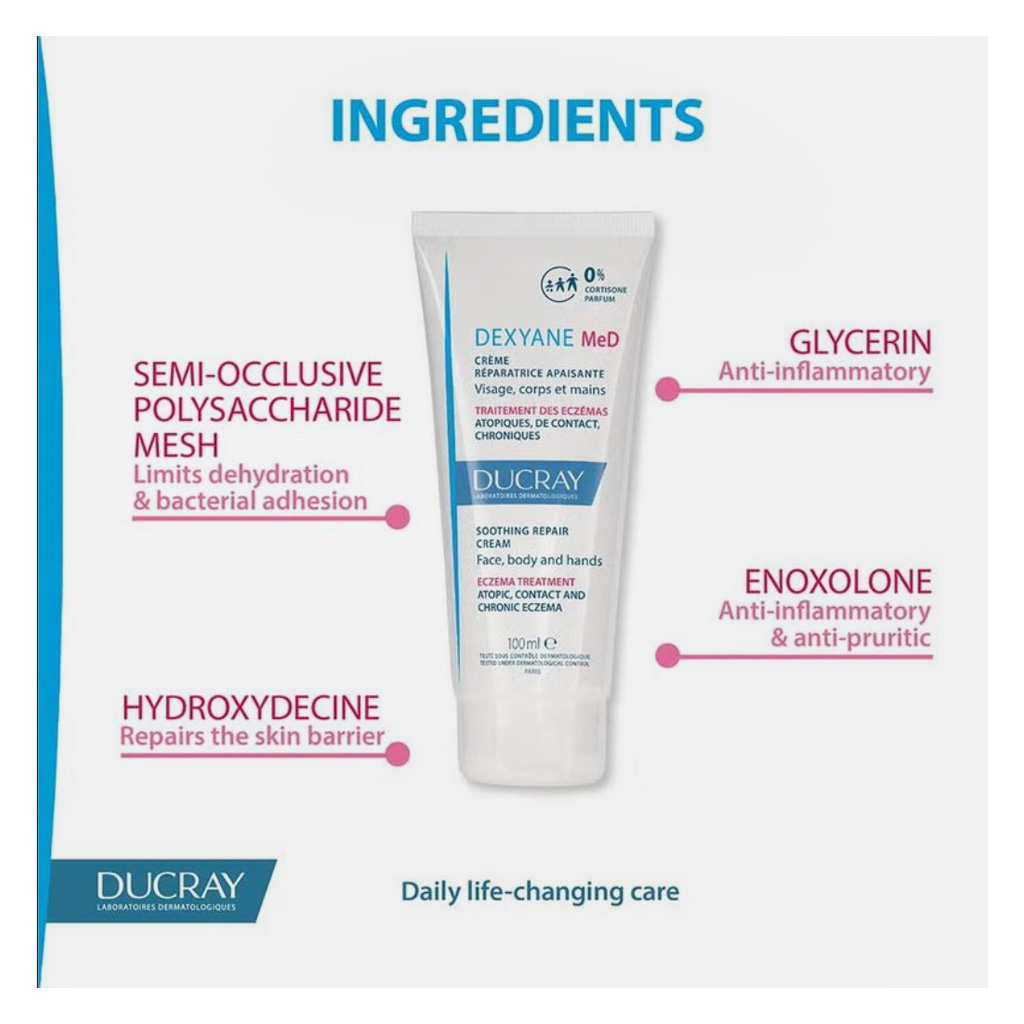 Ducray Dexyane Med Soothing Repair Cream 100ml - PROMO PACK