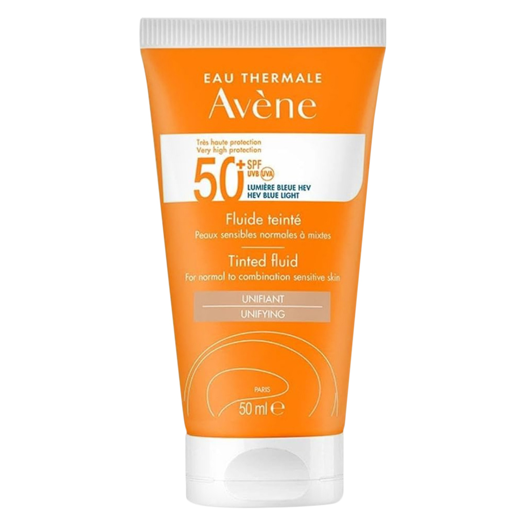 Avene Tinted SPF50+ Unifying Ultra-Light Sunscreen Fluid 50ml - PROMO PACK 