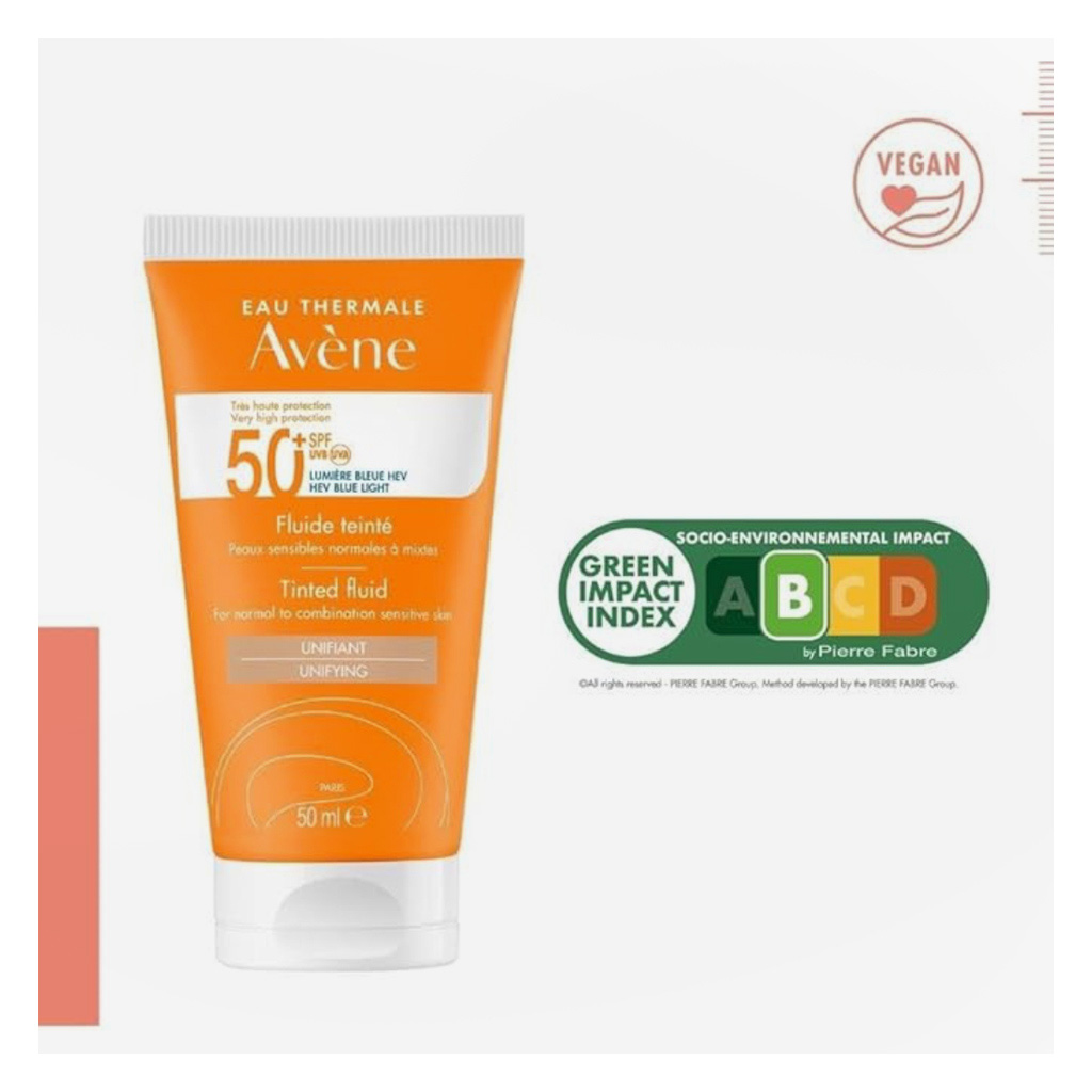Avene Tinted SPF50+ Unifying Ultra-Light Sunscreen Fluid 50ml - PROMO PACK 