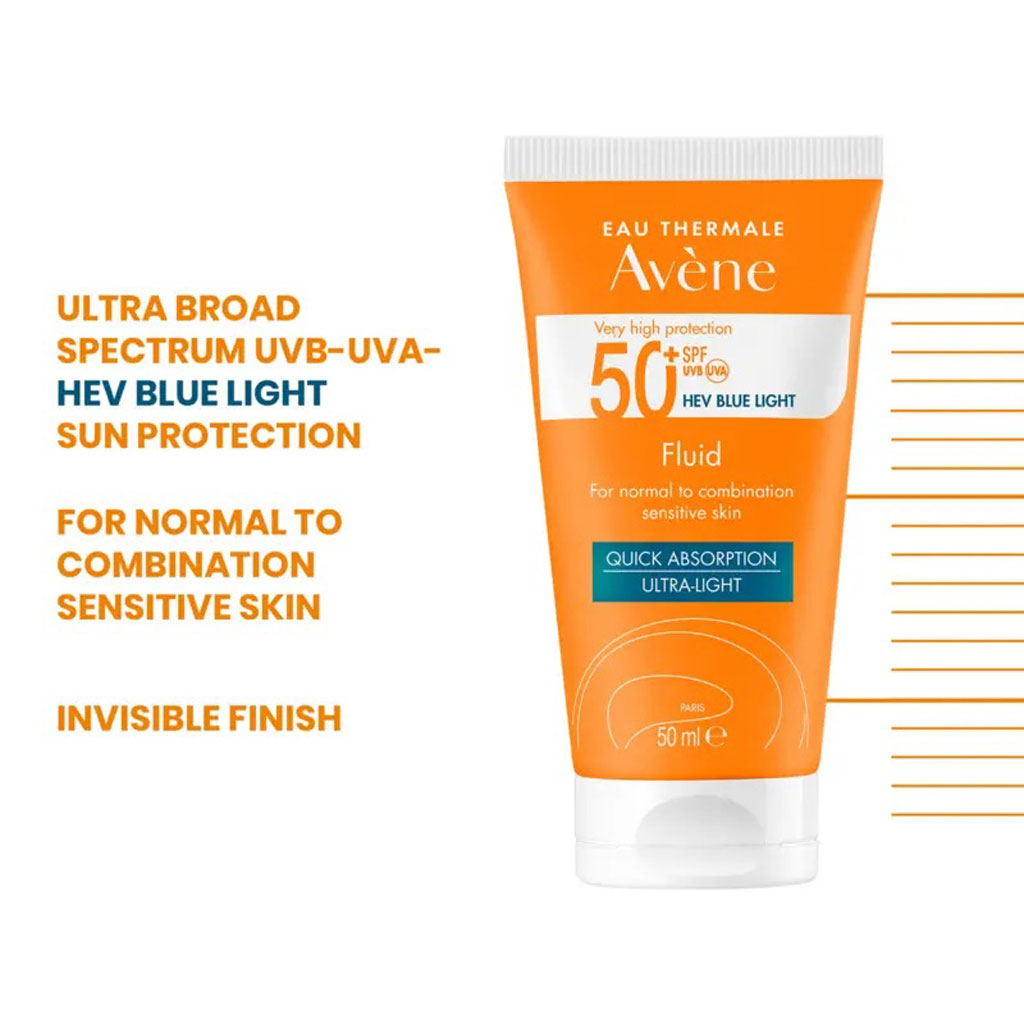 Avene Tinted SPF50+ Unifying Ultra-Light Sunscreen Fluid 50ml - PROMO PACK 