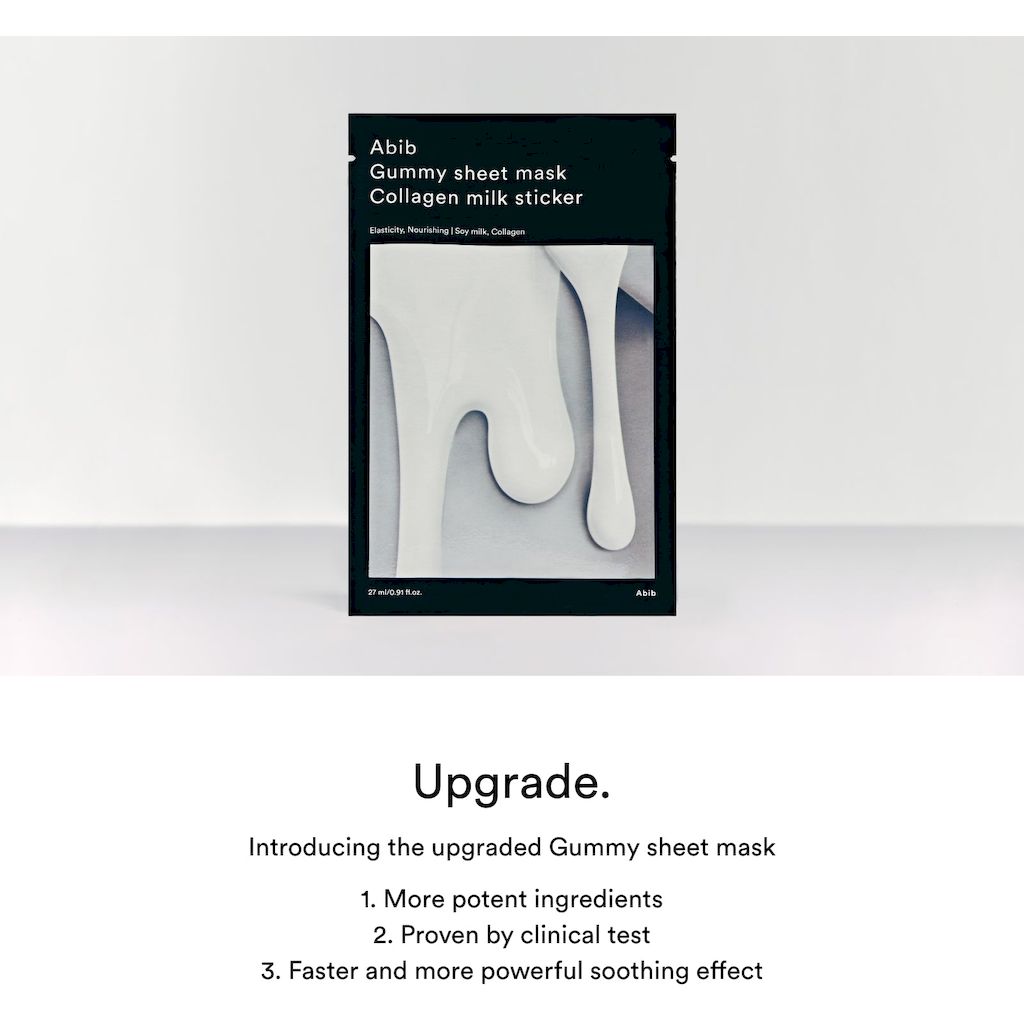 Abib Gummy Sheet Mask Collagen Milk Sticker 27ml, Pack of 10's