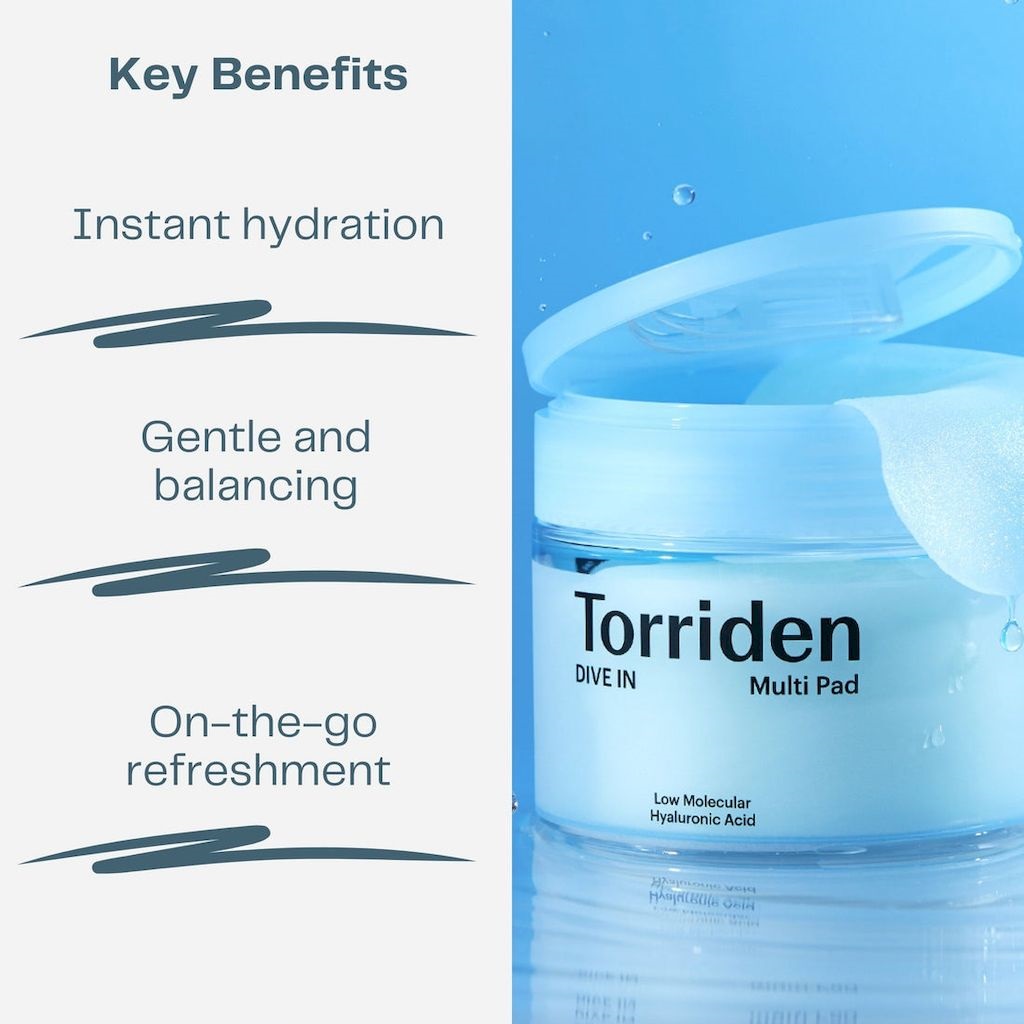 Torriden Dive In Hyaluronic Acid Multi Pads, Pack of 80's
