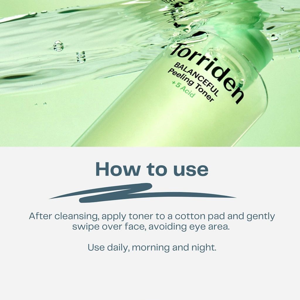 Torriden Balanceful Cica + 5 Acid Skin Peeling Toner 250ml