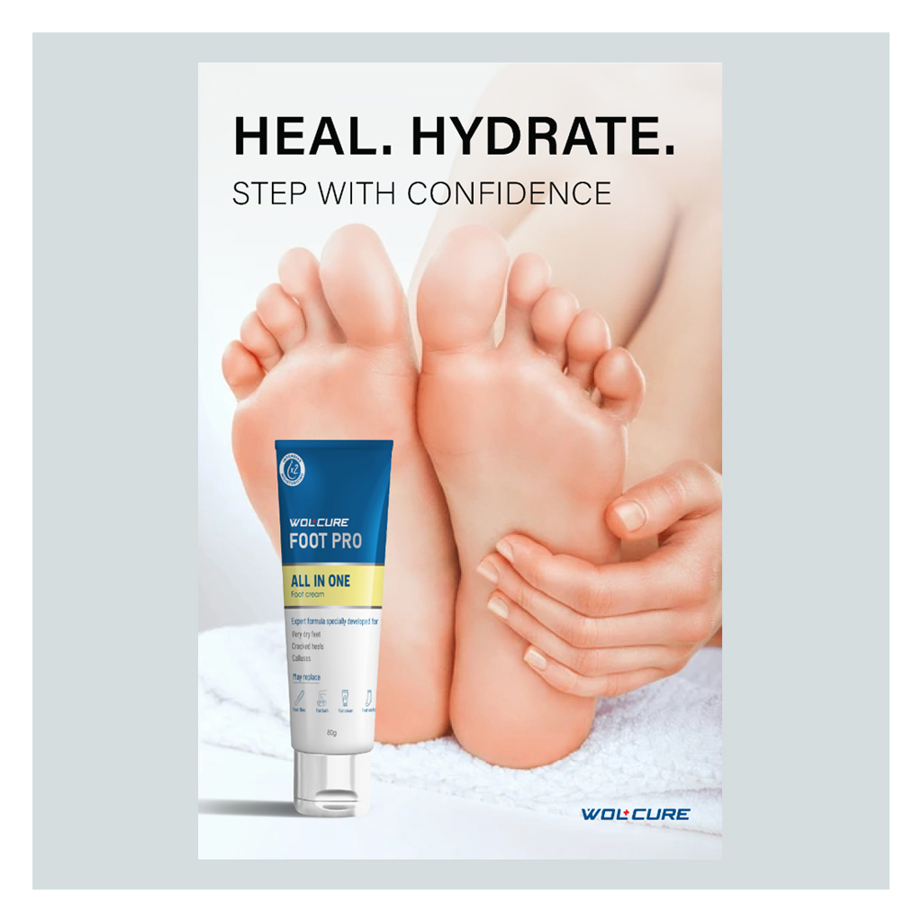 Wolcure Foot Pro All In One Foot Cream For Cracked Heel 80g