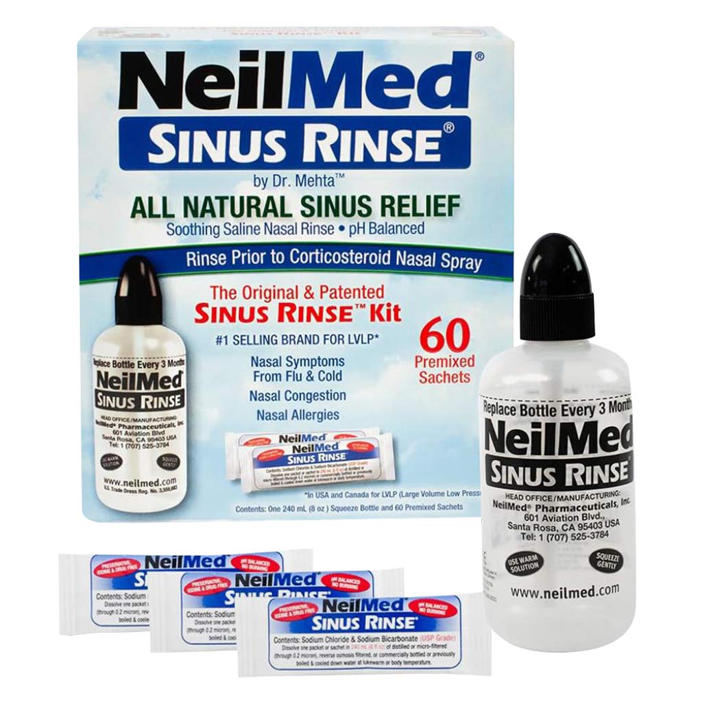 NeilMed Sinus Rinse Kit With 60 Premixed Sachets