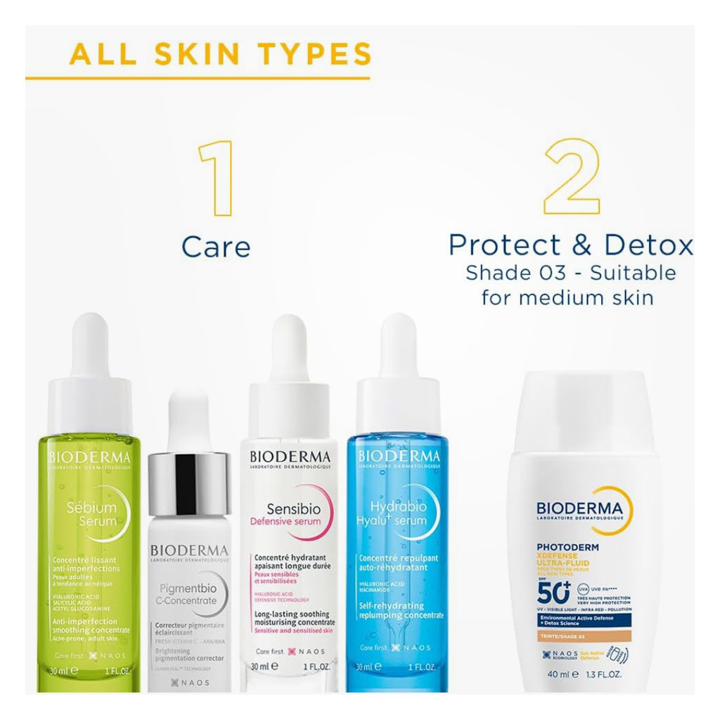 Bioderma Photoderm Xdefense Ultra Fluid SPF50+ Sunscreen 40ml - Shade 03 Golden Tinted