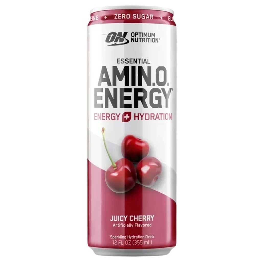 Optimum Nutrition Essential Amin.O. Energy+ Electrolytes Sparkling Drink 12oz - Juicy Cherry 