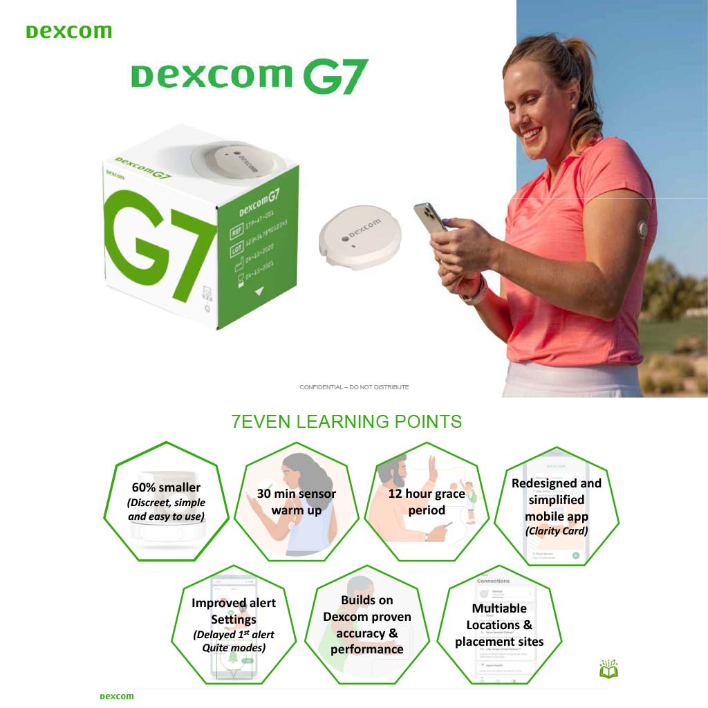 Dexcom G7 Sensor Kit For Continuous Glucose Monitoring, Pack of 1's