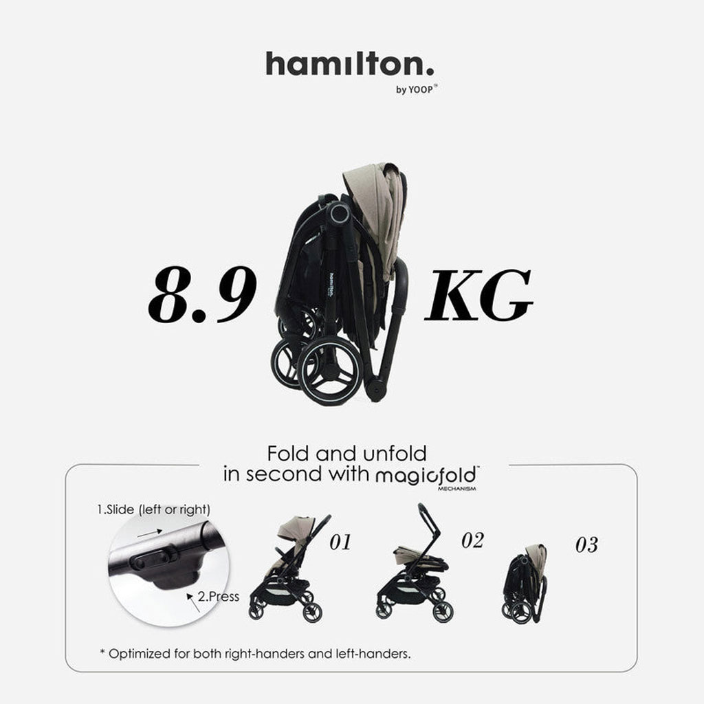 Hamilton by Yoop T1 Premium Baby Stroller - Khaki