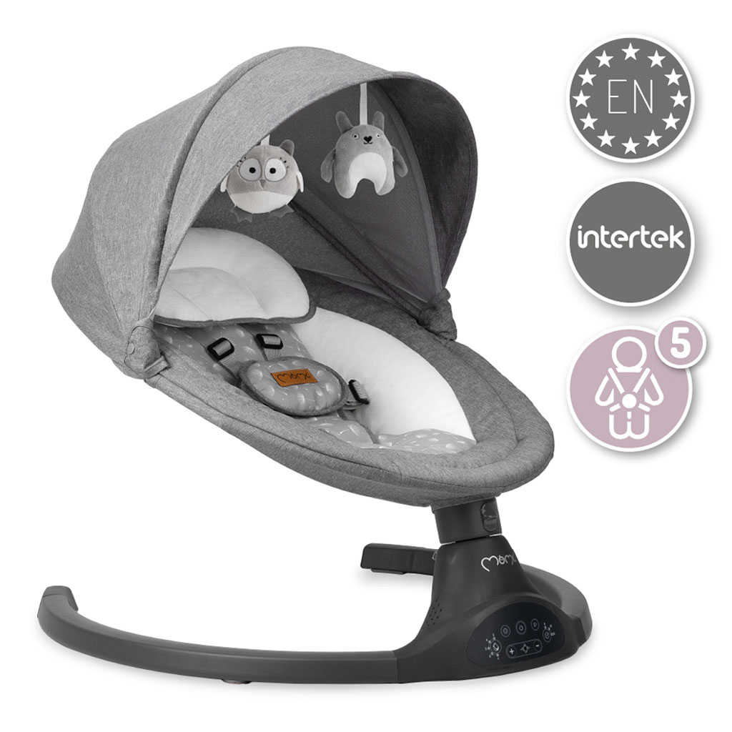 MoMi Kenani Electric Baby Bouncer - Grey
