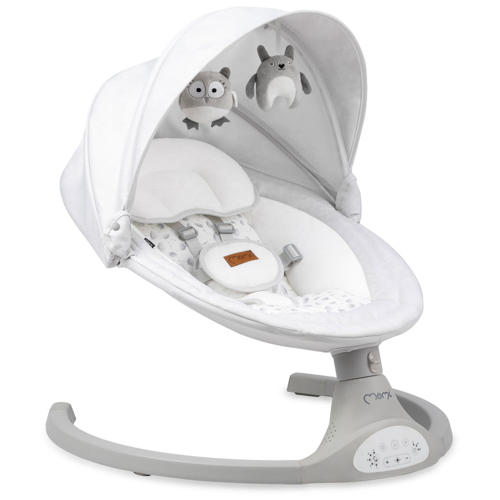 MoMi Kenani Electric Baby Bouncer - Light Grey